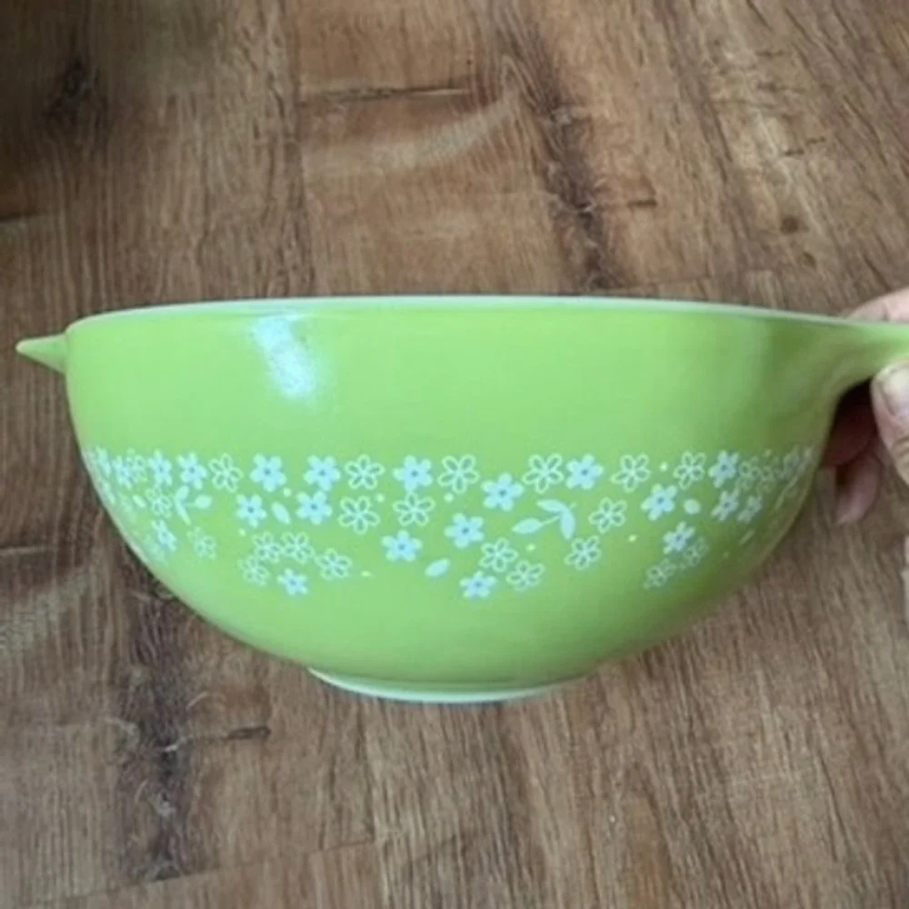 Vintage Pyrex Cinderella Bowls Spring Blossom Butterfly Gold 3 Pc Set USA